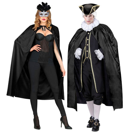 Zwarte Cape 1,36m van Widmann koop je bij Partywinkel