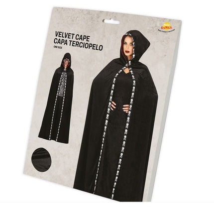 Zwarte Cape Fluweel 1,5m - Partywinkel - 8434077260814