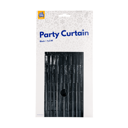 Zwarte Deurgordijn 2m - Partywinkel - 8716764236433
