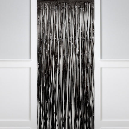 Zwarte Deurgordijn Folie 2m van Unique koop je bij Partywinkel