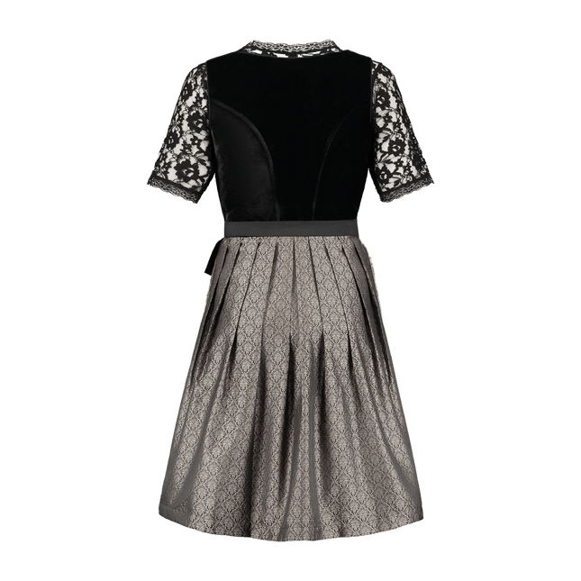 Zwarte Dirndl Jurk Oktoberfest Dames Velvet van Haus Huberts koop je bij Partywinkel