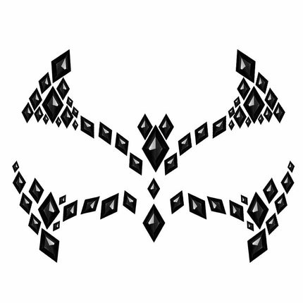 Zwarte Gezicht Stickers Vleermuis 30x14 cm van Fiestas Guirca koop je bij Partywinkel