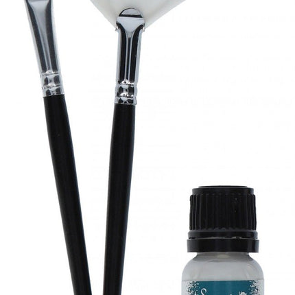 Zwarte Glitter Tattoo Set Kwast En Lijm 3 delig van Superstar koop je bij Partywinkel