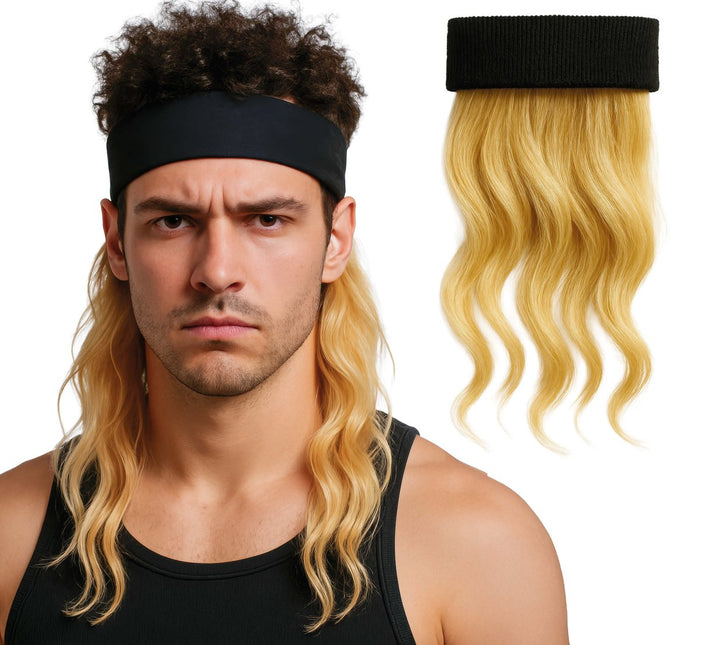 Zwarte Haarband Met Blonde Haren van Fiestas Guirca koop je bij Partywinkel