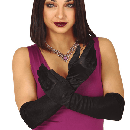 Zwarte Handschoenen 51cm van Fiestas Guirca koop je bij Partywinkel