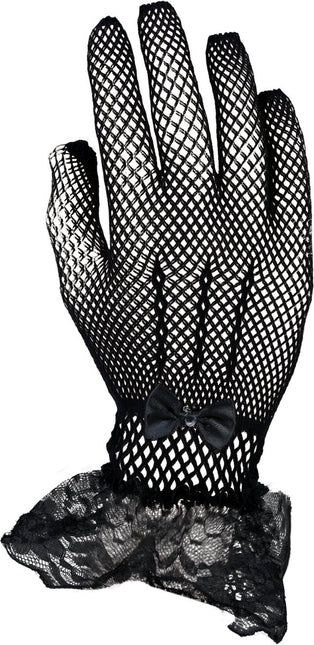 Zwarte handschoenen kant van Fiestas Guirca koop je bij Partywinkel