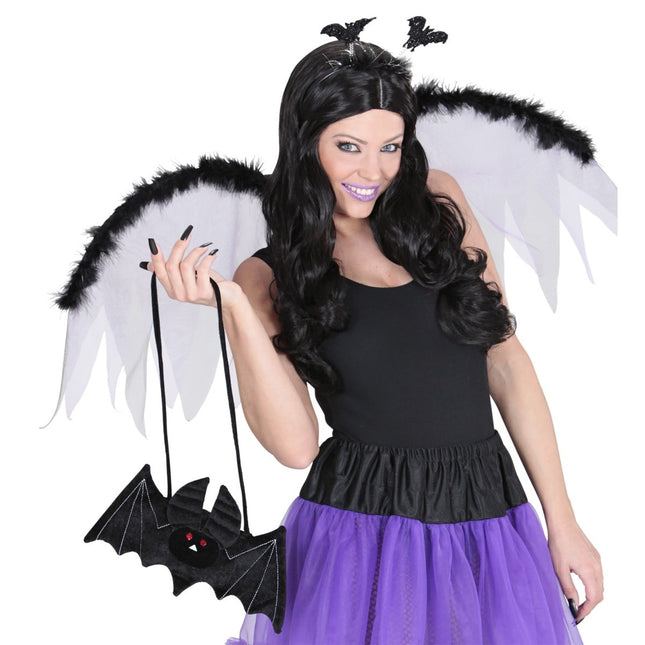Zwarte Handtas Vleermuis van Widmann koop je bij Partywinkel