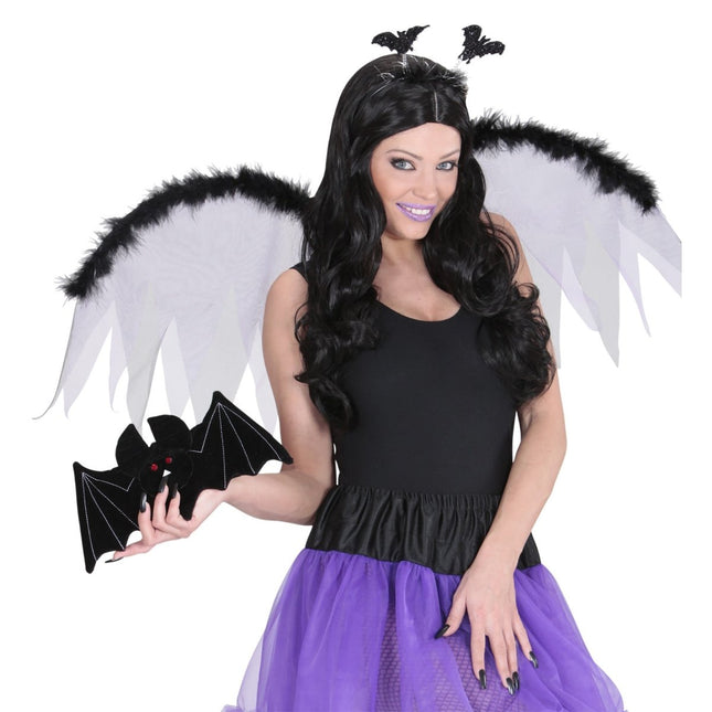 Zwarte Handtas Vleermuis van Widmann koop je bij Partywinkel