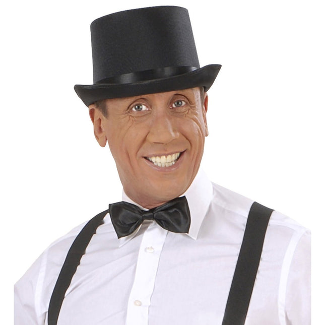 Zwarte Hoge Hoed Satijn van Widmann koop je bij Partywinkel