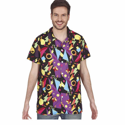 Zwarte Jaren 80 Blouse van Fiestas Guirca koop je bij Partywinkel