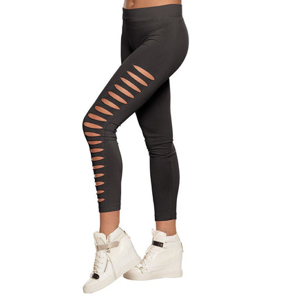Zwarte Legging Gaten L - XL van Boland koop je bij Partywinkel