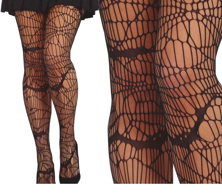 Zwarte Panty Spinnenweb van Fiestas Guirca koop je bij Partywinkel