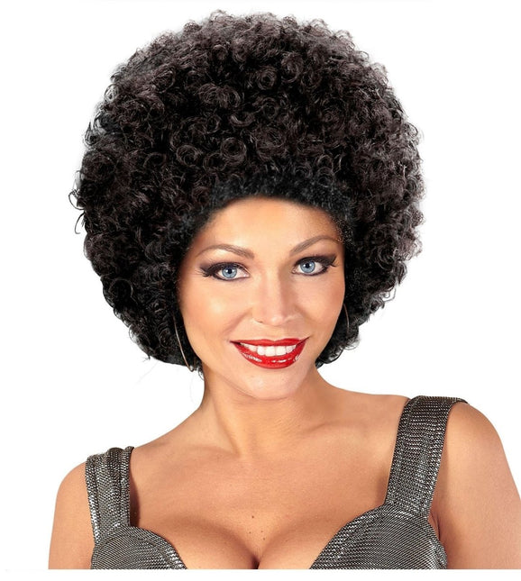 Zwarte Pruik Afro Unisex van Widmann koop je bij Partywinkel