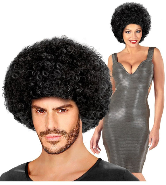 Zwarte Pruik Afro Unisex van Widmann koop je bij Partywinkel
