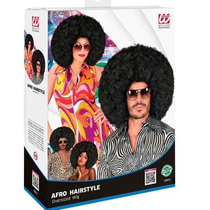 Zwarte Pruik Maxi Afro van Widmann koop je bij Partywinkel