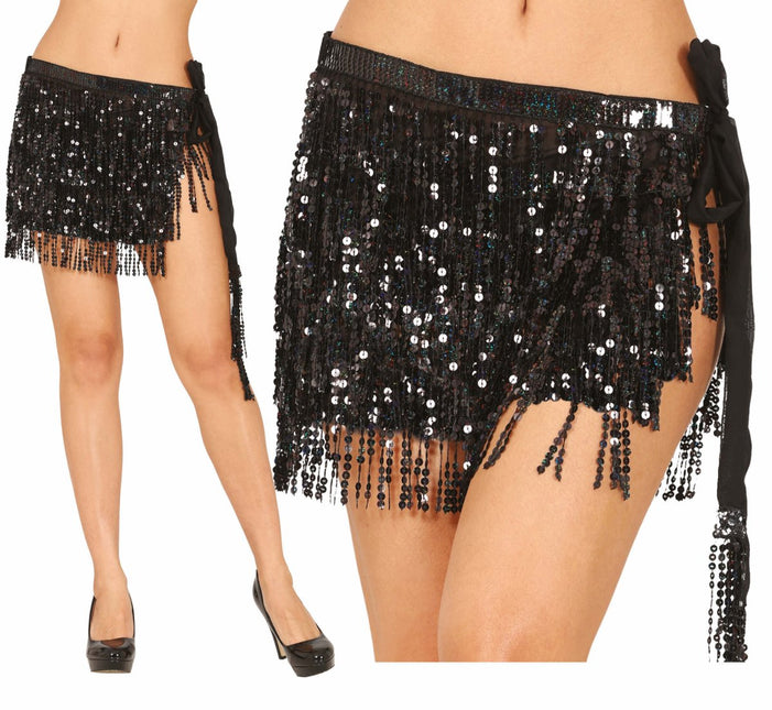 Zwarte Rok Pailetten - Partywinkel - 8434077272053