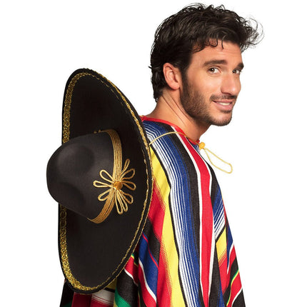 Zwarte Sombrero Carlos 55cm van Boland koop je bij Partywinkel