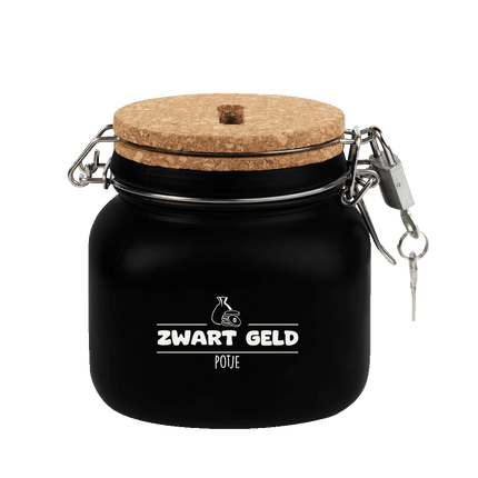 Zwarte Spaarpot Zwart Geld 12,5cm - Partywinkel - 8716764239885
