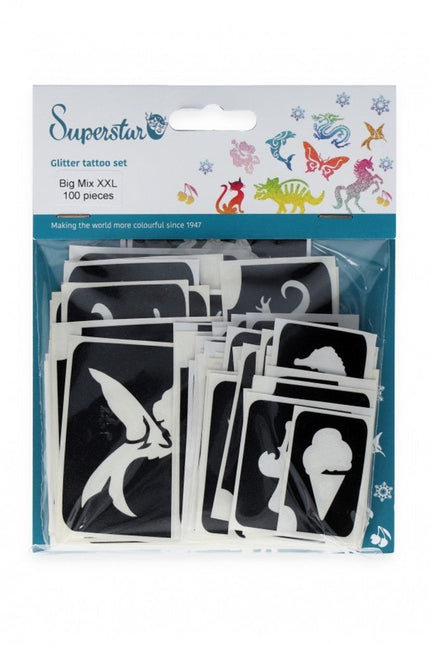 Zwarte Tattoo Stencil Mix 100st van Superstar koop je bij Partywinkel
