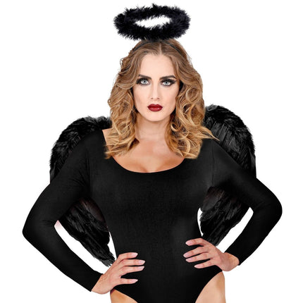 Zwarte Vleugels 50cm van Widmann koop je bij Partywinkel