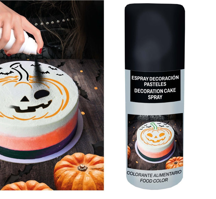Zwarte Voedingskleurstof Spray 100ml - Partywinkel - 8434077179680