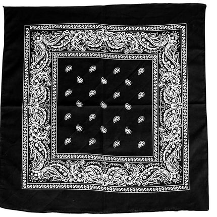 Zwarte Zakdoek Met Print van Wilbers & Wilbers koop je bij Partywinkel