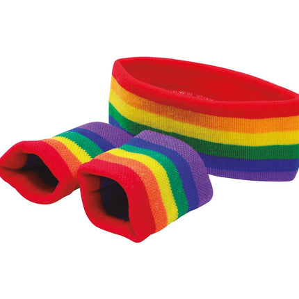 Zweetbandjes Meerkleurig Set 3 delig van Fiestas Guirca koop je bij Partywinkel