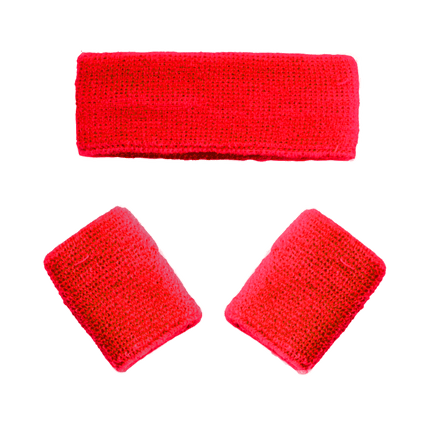 Zweetbandjes Rood 3st van Partychimp koop je bij Partywinkel